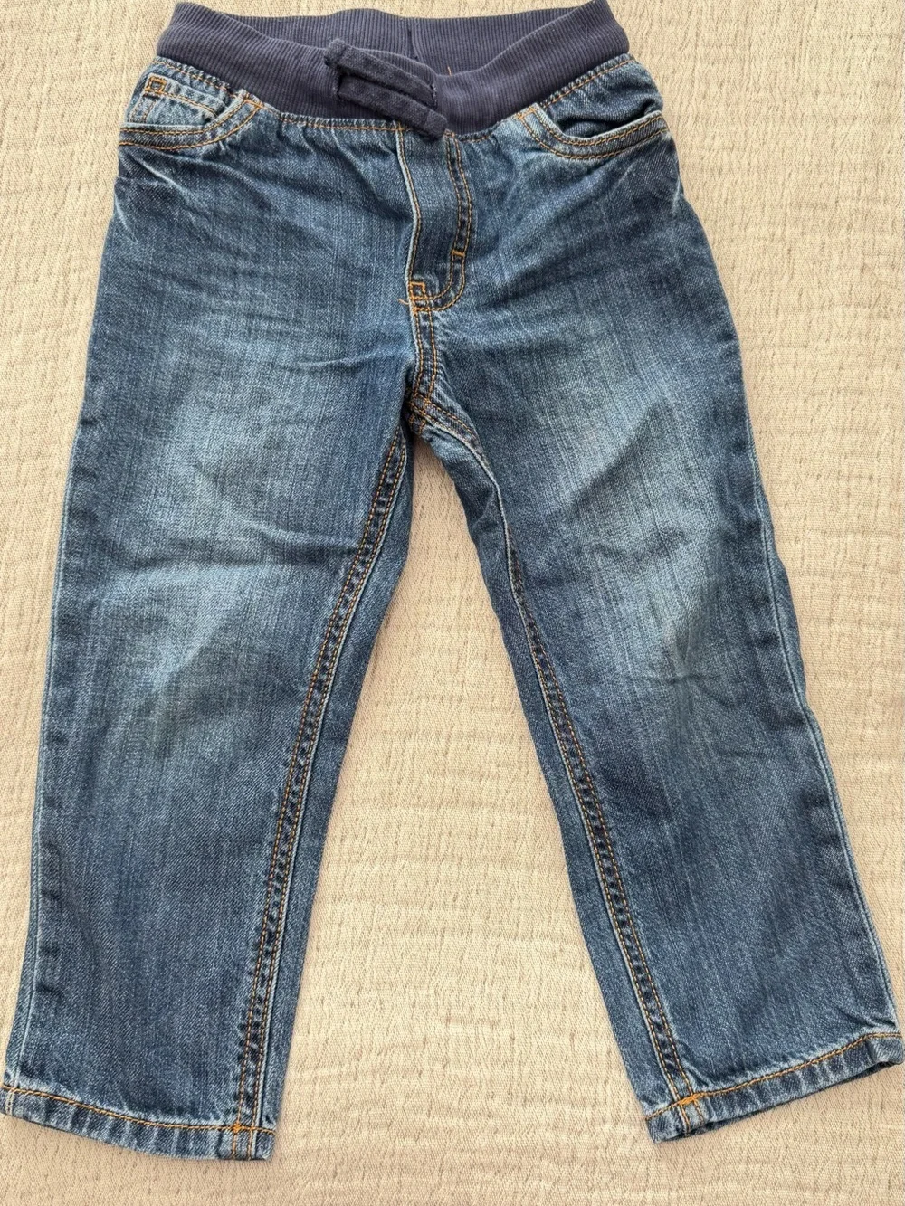 Carter's Blue Kids Jeans with Navy Knit Waistband